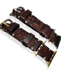 https://geeekyme.net/product/vintage-handmade-tooled-apple-watch-band-leather-watch-band-for-apple-watch-series-5-4-3-2-1-38-40mm-for-all/