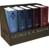 George R. R. Martins A Game Of Thrones Leather-Cloth Boxed Set - 5 Books--New